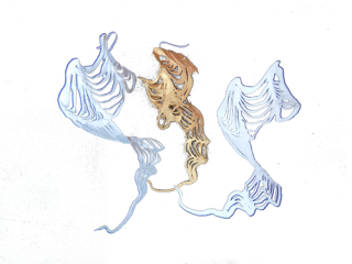 3D-Druck Schmuck, Ohrringe in Polyamide