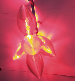 3D-Druck Weihnachtsbaum Kugel generieret mit velocity printing