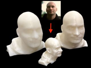 3D gedruckter Kopf anhand von einem Foto. AI / KI 3d druck service in Berlin