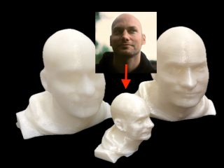 3D gedruckter Kopf anhand von einem Foto. AI / KI 3d druck service in Berlin